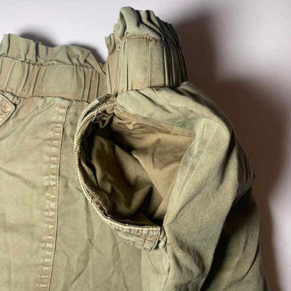 JANE AND DELANCEY WOMENS SMALL PAPER BAG SHORTS OLIVE ARMY GREEN CARGO - Picture 5 of 15